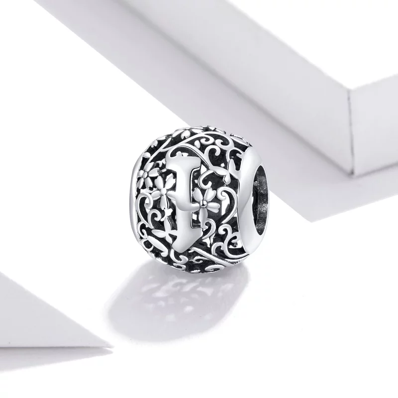 (image pour) Charm Style PANDORA Fleur Lettre I Ajourés - SCC1444-I - Afficher 2