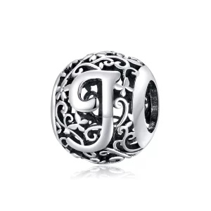 (image pour) Charm Style PANDORA Fleur Lettre J Ajourés - SCC1444-J