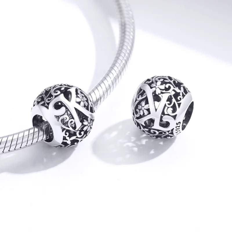 (image pour) Charm Style PANDORA Fleur Lettre K Ajourés - SCC1444-K - Afficher 4