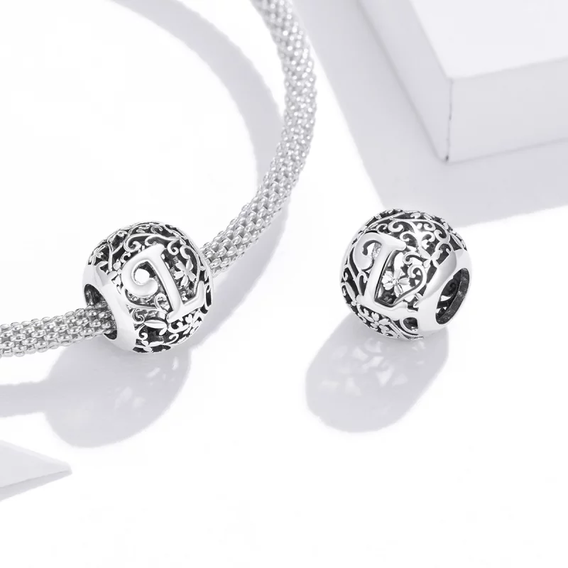 (image pour) Charm Style PANDORA Fleur Lettre L Ajourés - SCC1444-L - Afficher 4