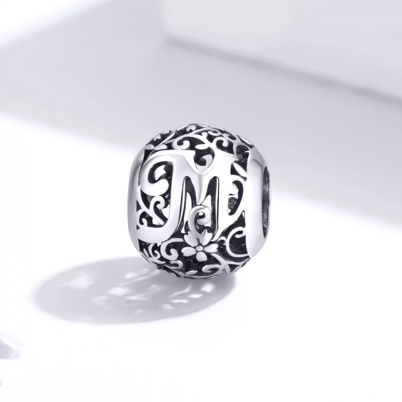 (image pour) Charm Style PANDORA Fleur Lettre M Ajourés - SCC1444-M - Afficher 2