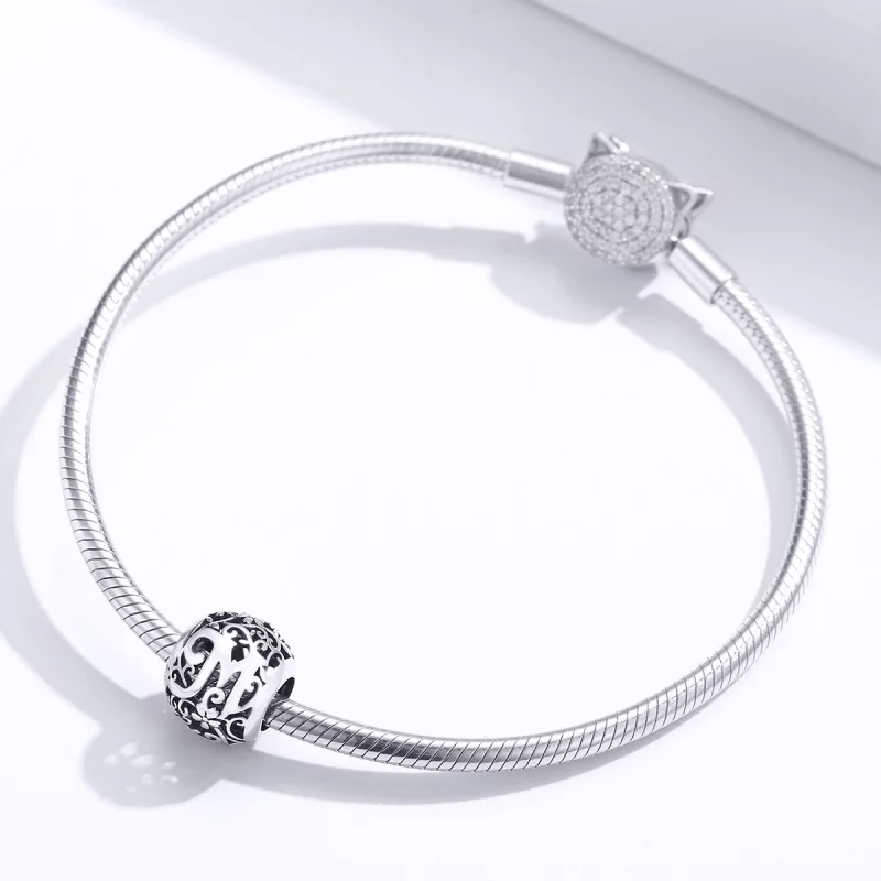 (image pour) Charm Style PANDORA Fleur Lettre M Ajourés - SCC1444-M - Afficher 3