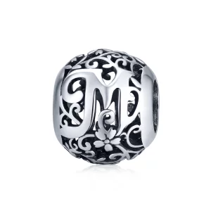 (image pour) Charm Style PANDORA Fleur Lettre M Ajourés - SCC1444-M