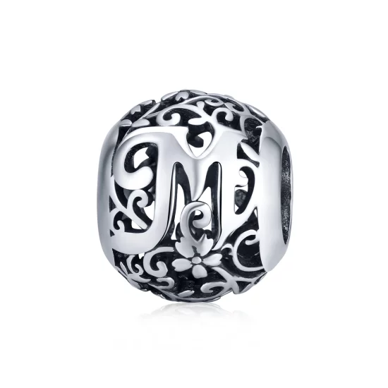 (image pour) Charm Style PANDORA Fleur Lettre M Ajourés - SCC1444-M