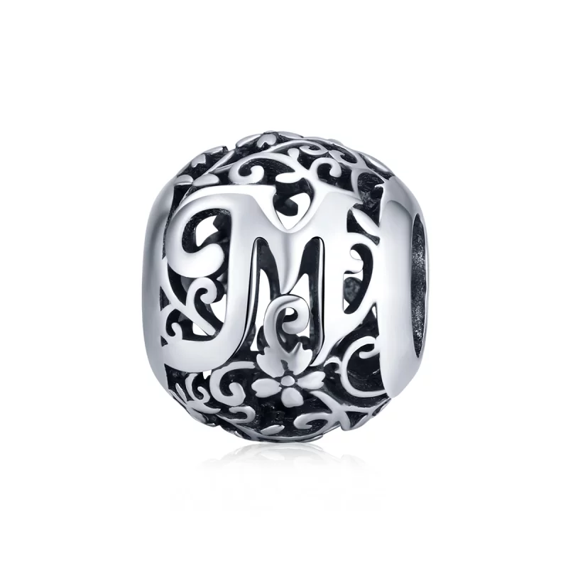 (image pour) Charm Style PANDORA Fleur Lettre M Ajourés - SCC1444-M