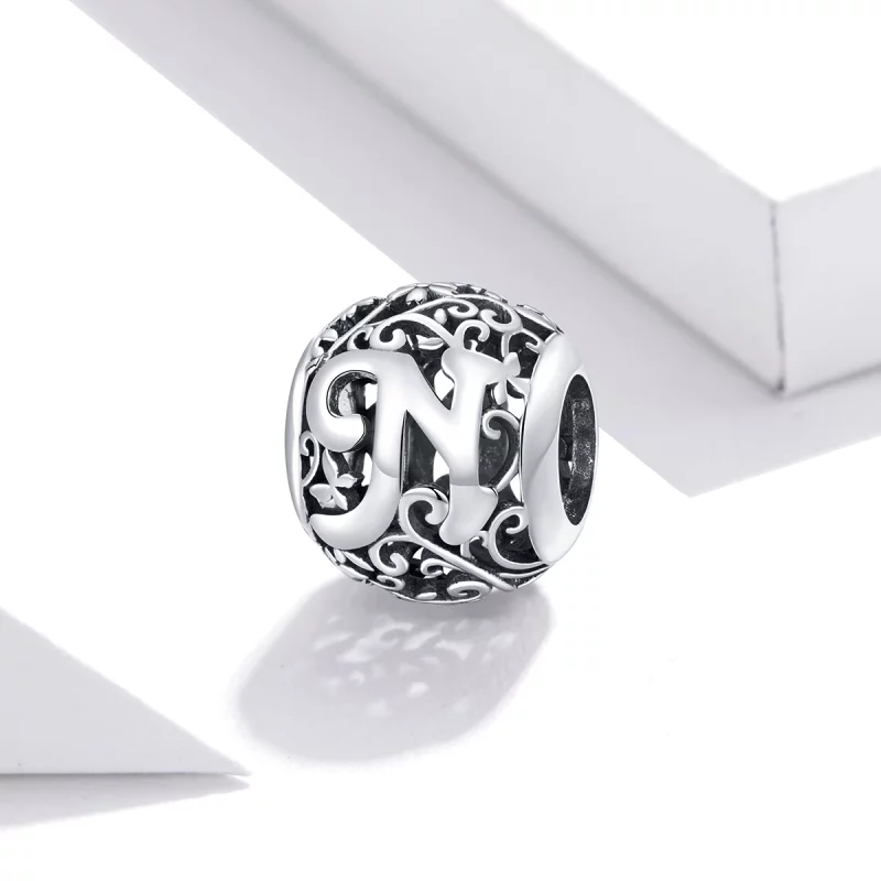 (image pour) Charm Style PANDORA Fleur Lettre N Ajourés - SCC1444-N - Afficher 2