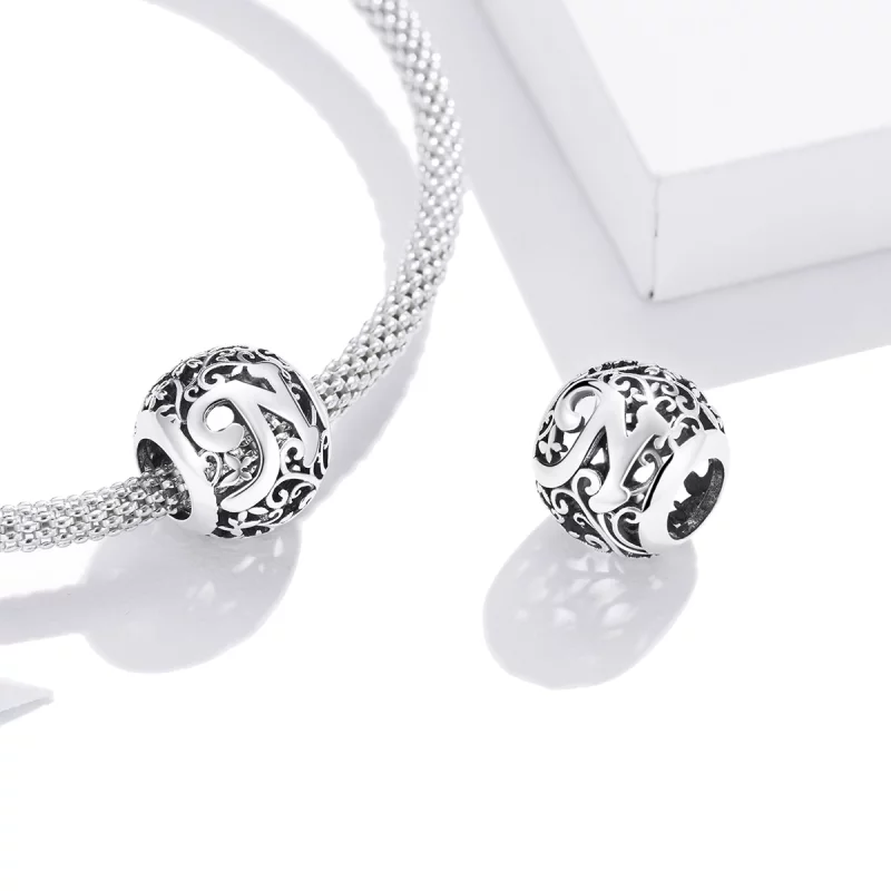 (image pour) Charm Style PANDORA Fleur Lettre N Ajourés - SCC1444-N - Afficher 4