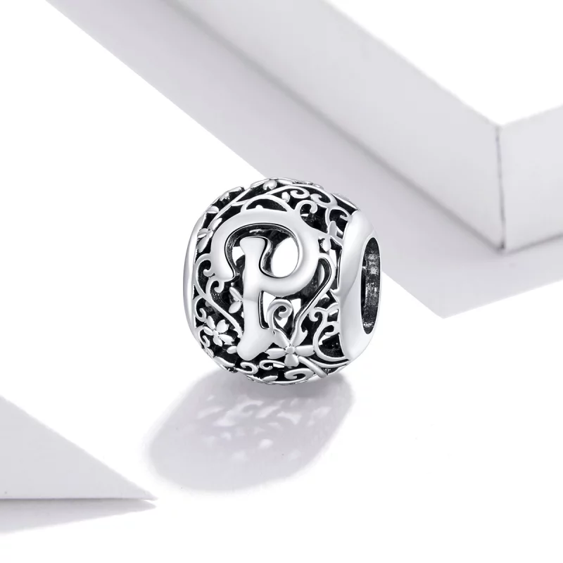 (image pour) Charm Style PANDORA Fleur Lettre P Ajourés - SCC1444-P - Afficher 2