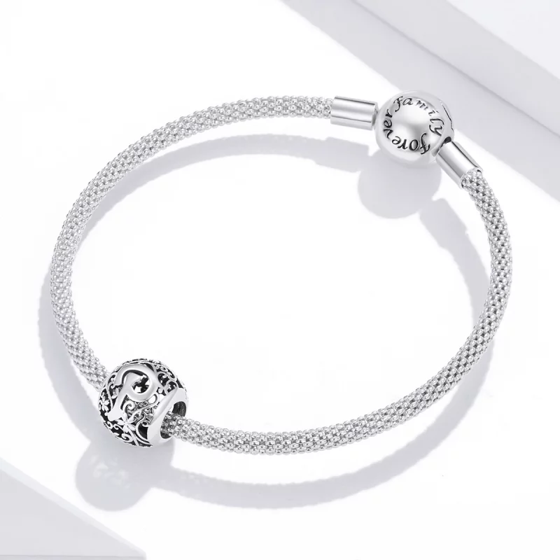 (image pour) Charm Style PANDORA Fleur Lettre P Ajourés - SCC1444-P - Afficher 3