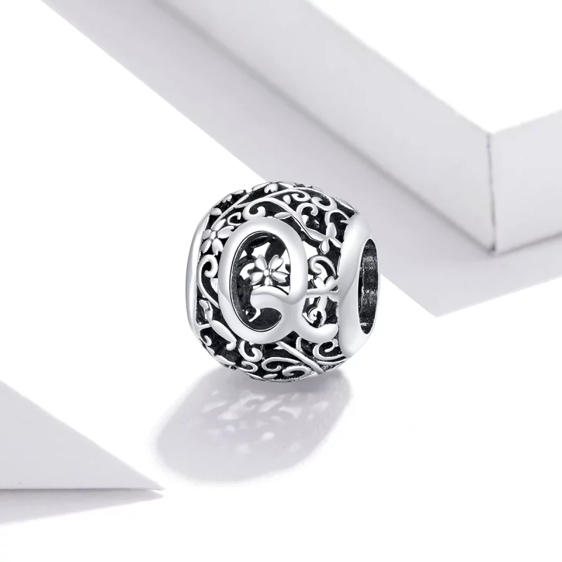 (image pour) Charm Style PANDORA Fleur Lettre Q Ajourés - SCC1444-Q - Afficher 2