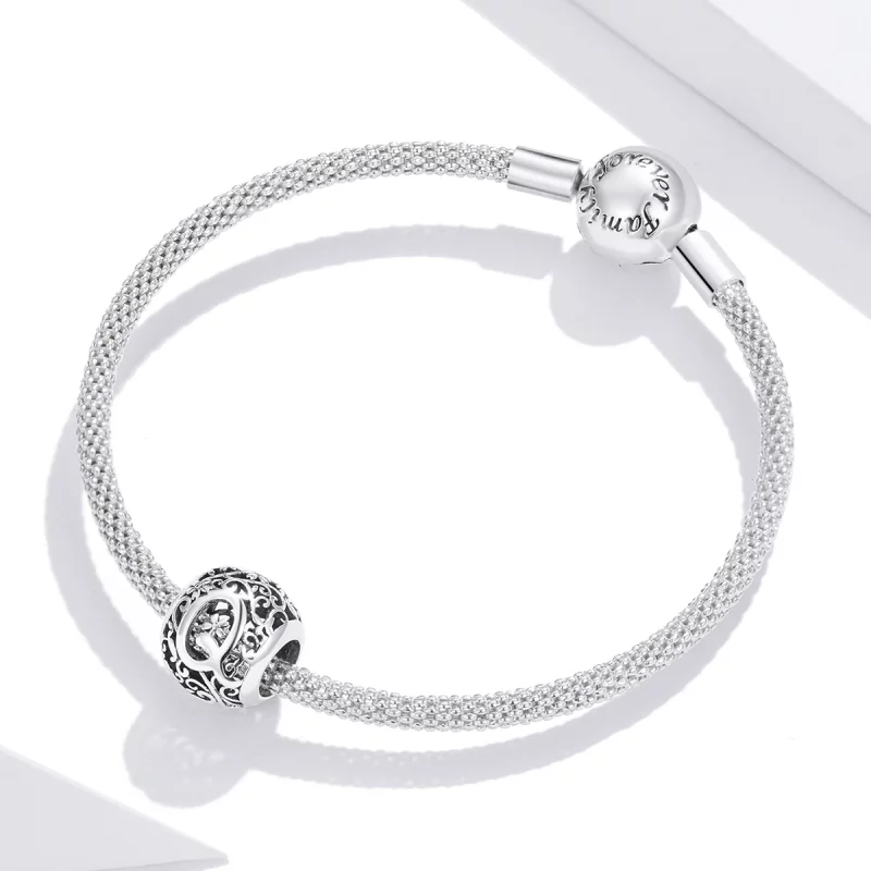 (image pour) Charm Style PANDORA Fleur Lettre Q Ajourés - SCC1444-Q - Afficher 3