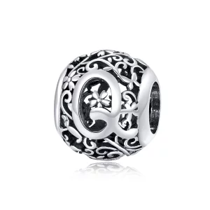 Charm Style PANDORA Fleur Lettre Q Ajourés - SCC1444-Q (image pour) Charm Style PANDORA Fleur Lettre Q Ajourés - SCC1444-Q