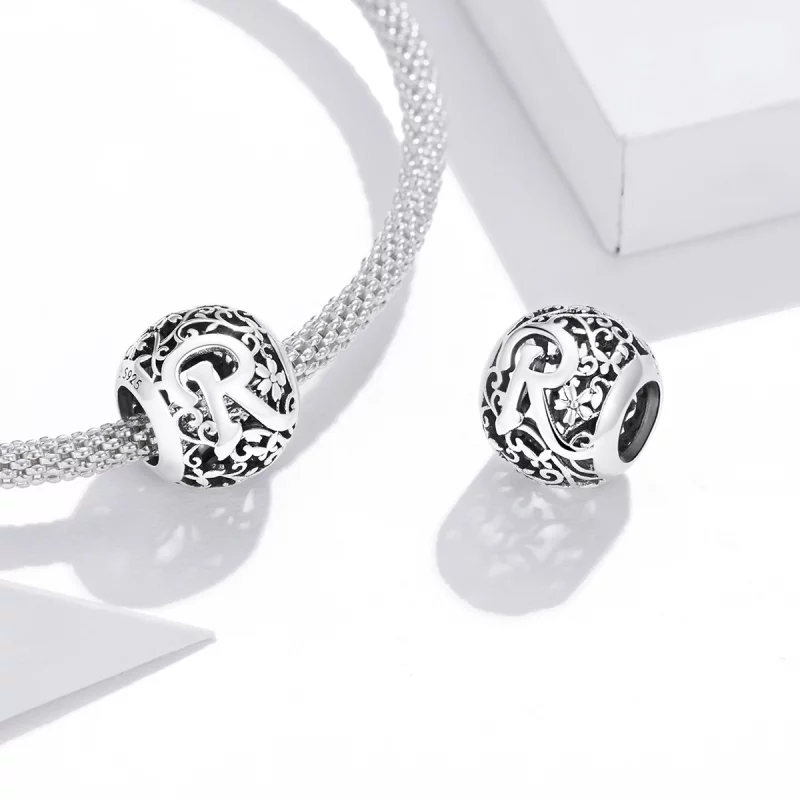 (image pour) Charm Style PANDORA Fleur Lettre R Ajourés - SCC1444-R - Afficher 4