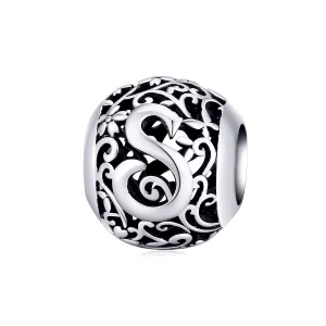 (image pour) Charm Style PANDORA Fleur Lettre S Ajourés - SCC1444-S