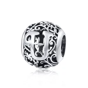 (image pour) Charm Style PANDORA Fleur Lettre U Ajourés - SCC1444-U