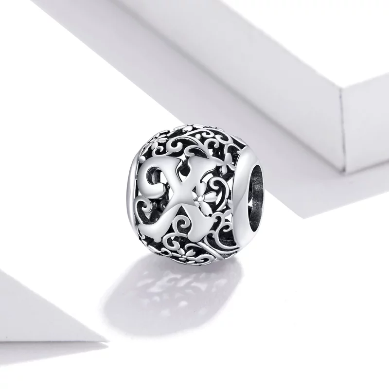 (image pour) Charm Style PANDORA Fleur Lettre X Ajourés - SCC1444-X - Afficher 2