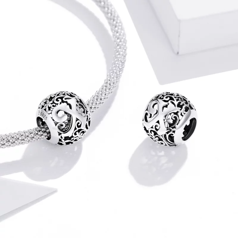 (image pour) Charm Style PANDORA Fleur Lettre X Ajourés - SCC1444-X - Afficher 4