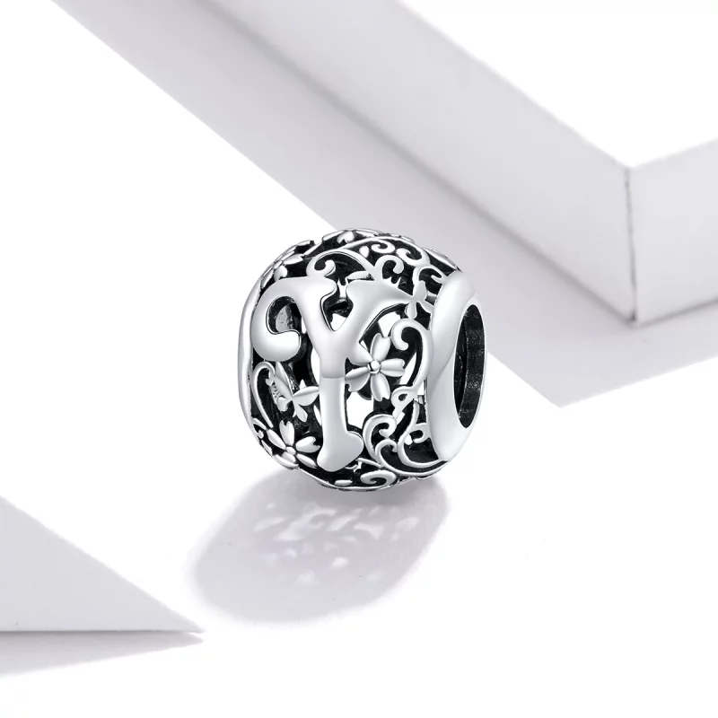 (image pour) Charm Style PANDORA Fleur Lettre Y Ajourés - SCC1444-Y - Afficher 2