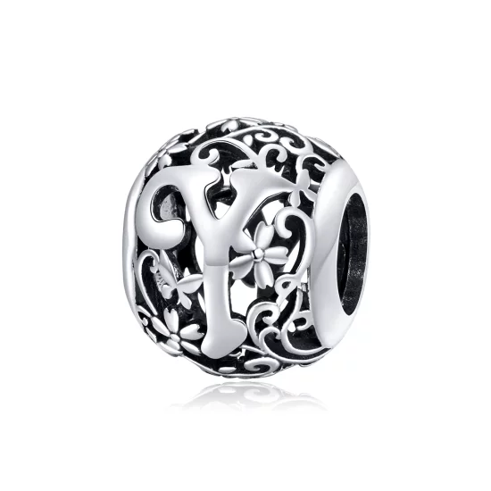 (image pour) Charm Style PANDORA Fleur Lettre Y Ajourés - SCC1444-Y