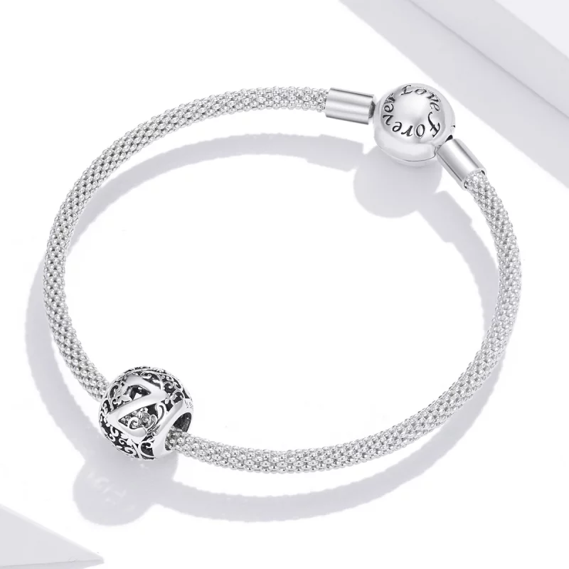 (image pour) Charm Style PANDORA Fleur Lettre Z Ajourés - SCC1444-Z - Afficher 3