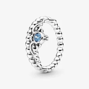 (image pour) Bague PANDORA Disney Cendrillon Diadème Bleu - 199191C01