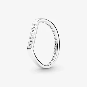 (image pour) Bague PANDORA Empilable Barre Logo - 199048C00