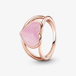 Bague PANDORA Spectaculaire Coeur Tourbillon Rose - 189263C01 (image pour) Bague PANDORA Spectaculaire Coeur Tourbillon Rose - 189263C01