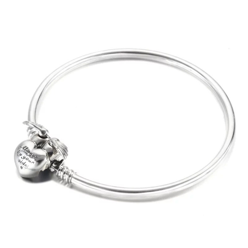(image pour) Bracelet Jonc Cœur Ailé Pandora Moments - 599379C00 - Afficher 4
