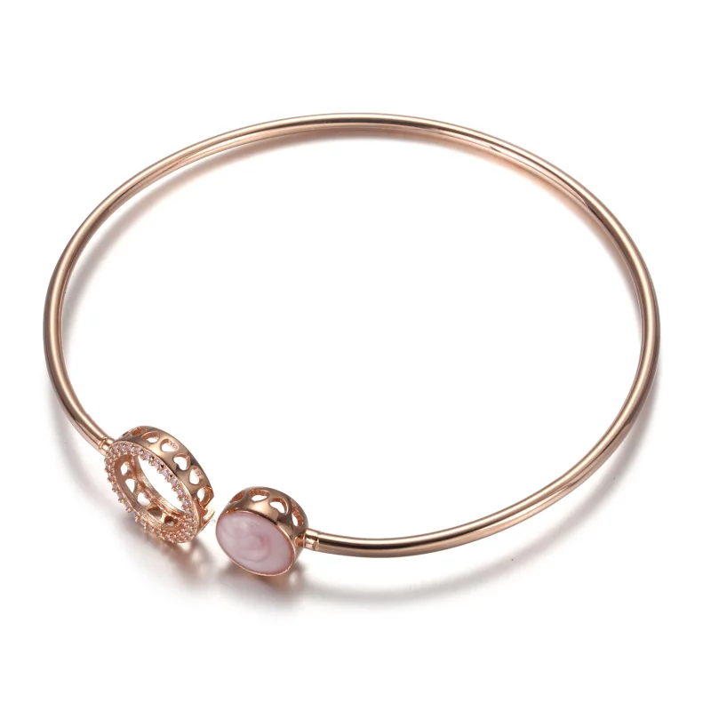 (image pour) Bracelet Jonc PANDORA Tourbillon Rose - 589287C01 - Afficher 2