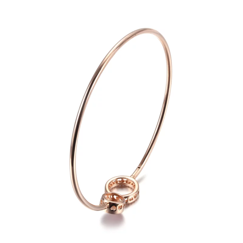 (image pour) Bracelet Jonc PANDORA Tourbillon Rose - 589287C01 - Afficher 5