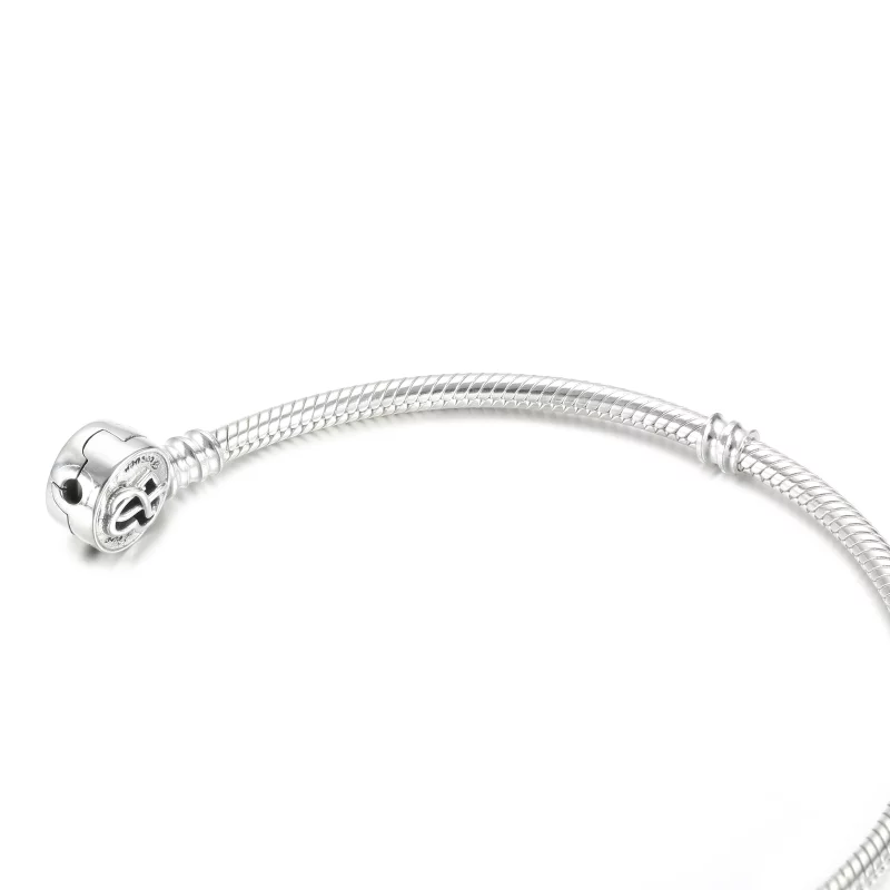 (image pour) Bracelet Maille Serpent Fermoir Infini Cœur Pandora Moments - 599365C00 - Afficher 4