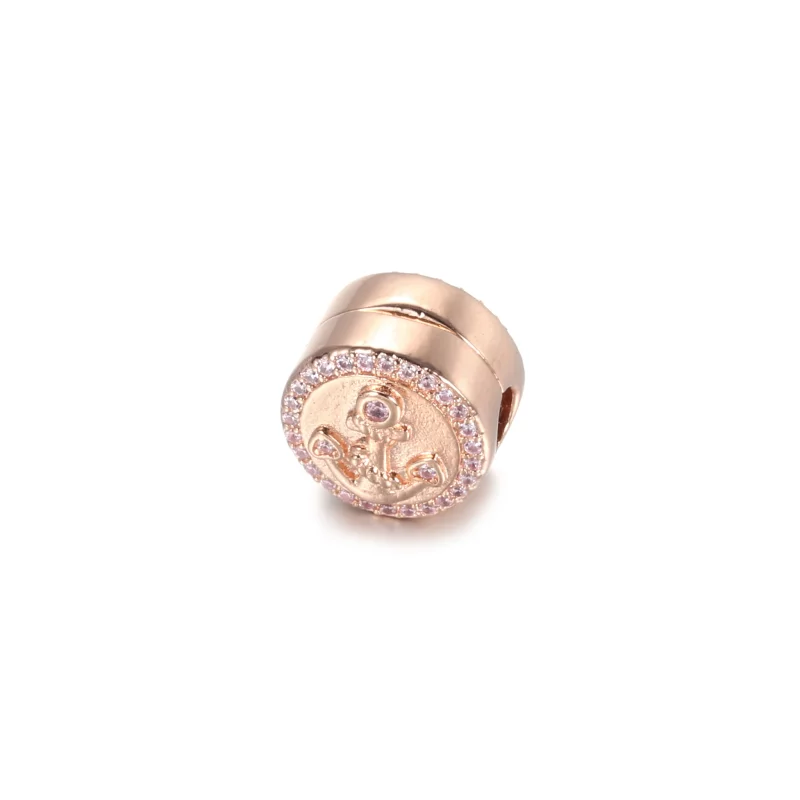 (image pour) Charm Clip PANDORA Ancre rose étincelante - 789019C01 - Afficher 2