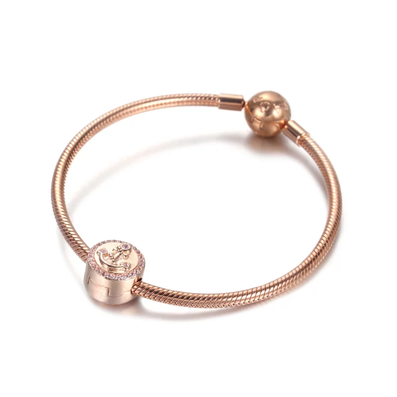 (image pour) Charm Clip PANDORA Ancre rose étincelante - 789019C01 - Afficher 6