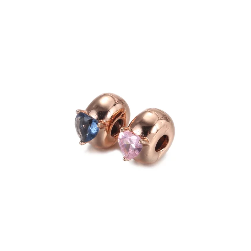 (image pour) Charm Clip PANDORA Solitaire Cœur Bleu - 789203C02 - Afficher 2