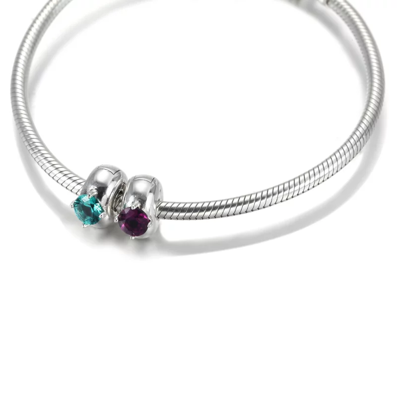 (image pour) Charm Clip PANDORA Solitaire Rond Violet - 799204C02 - Afficher 8