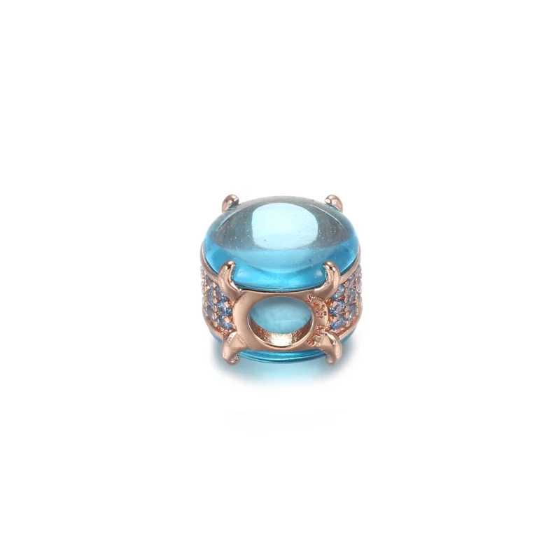 (image pour) Charm PANDORA Cabochon Ovale Bleu - 789309C01 - Afficher 3