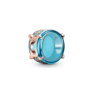 (image pour) Charm PANDORA Cabochon Ovale Bleu - 789309C01