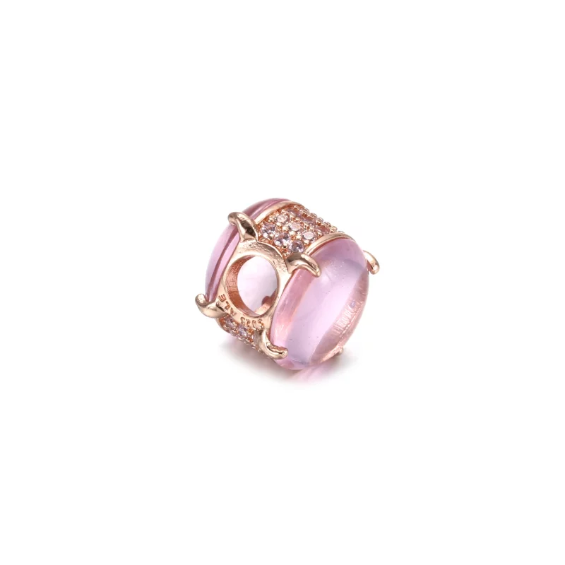 (image pour) Charm PANDORA Cabochon Ovale Rose - 789309C02 - Afficher 4