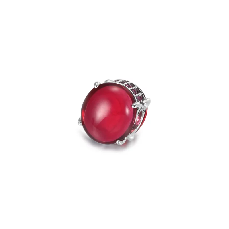 (image pour) Charm PANDORA Cabochon Ovale Rose Fuchsia - 799309C01 - Afficher 2