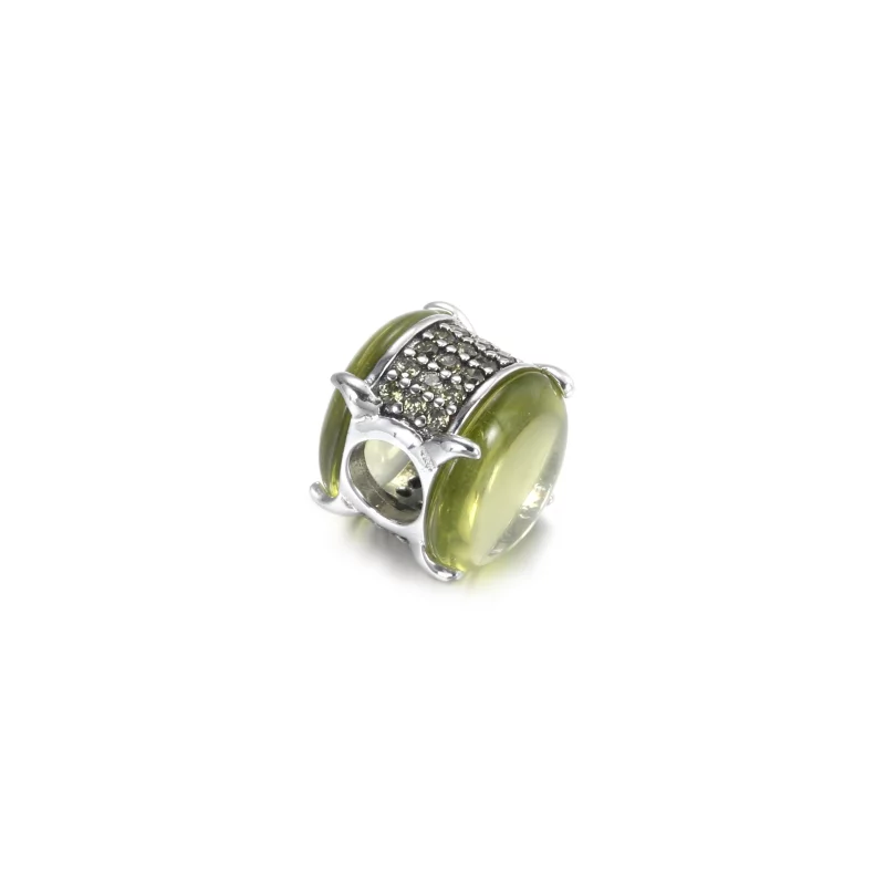 (image pour) Charm PANDORA Cabochon Ovale Vert - 799309C02 - Afficher 3