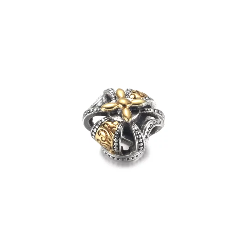 (image pour) Charm PANDORA Couronne Royale Bicolore - 799340C00 - Afficher 2