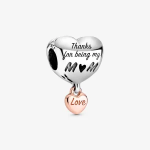 (image pour) Charm PANDORA Cœur de Maman Rose - 788830C00