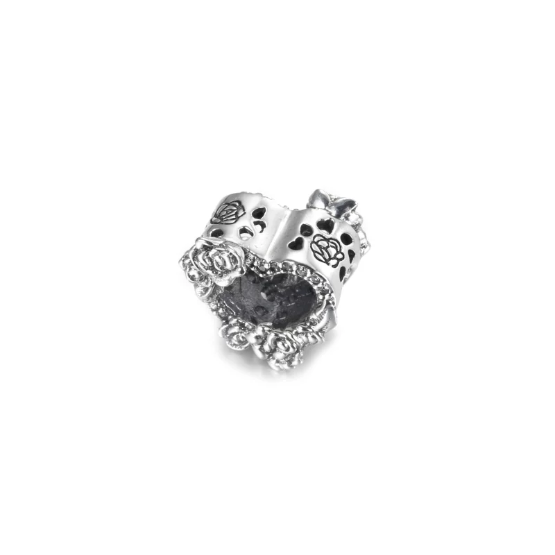 (image pour) Charm PANDORA Cœur & Roses Ajouré - 799281C01 - Afficher 2