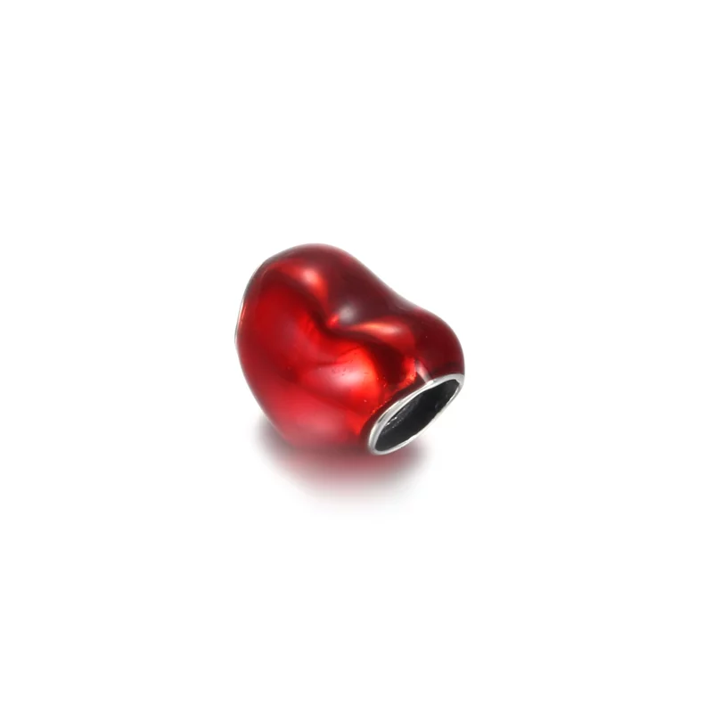 (image pour) Charm PANDORA Cœur Rouge Métallique - 799291C02 - Afficher 2