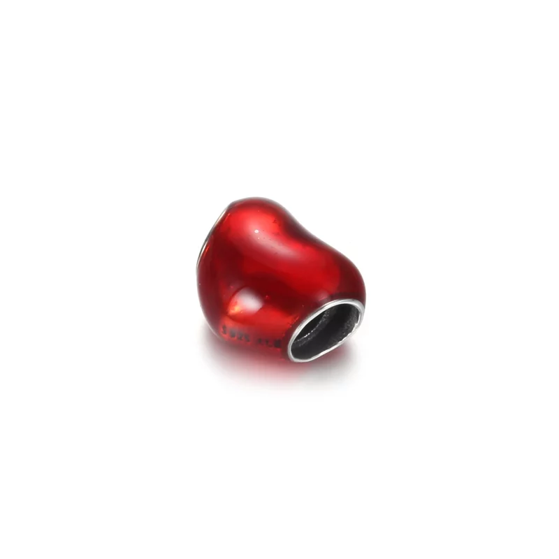 (image pour) Charm PANDORA Cœur Rouge Métallique - 799291C02 - Afficher 3