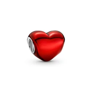 (image pour) Charm PANDORA Cœur Rouge Métallique - 799291C02