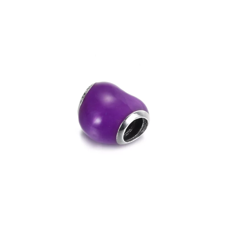(image pour) Charm PANDORA Cœur Violet Métallique - 799291C01 - Afficher 2