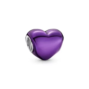 (image pour) Charm PANDORA Cœur Violet Métallique - 799291C01