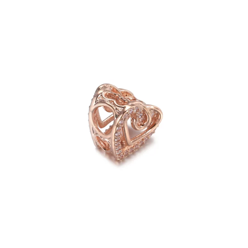 (image pour) Charm PANDORA Cœurs Entrelacés Scintillant - 789270C01 - Afficher 3