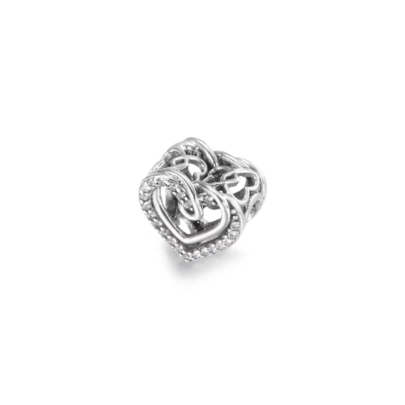 (image pour) Charm PANDORA Cœurs Entrelacés Scintillant - 799270C01 - Afficher 2